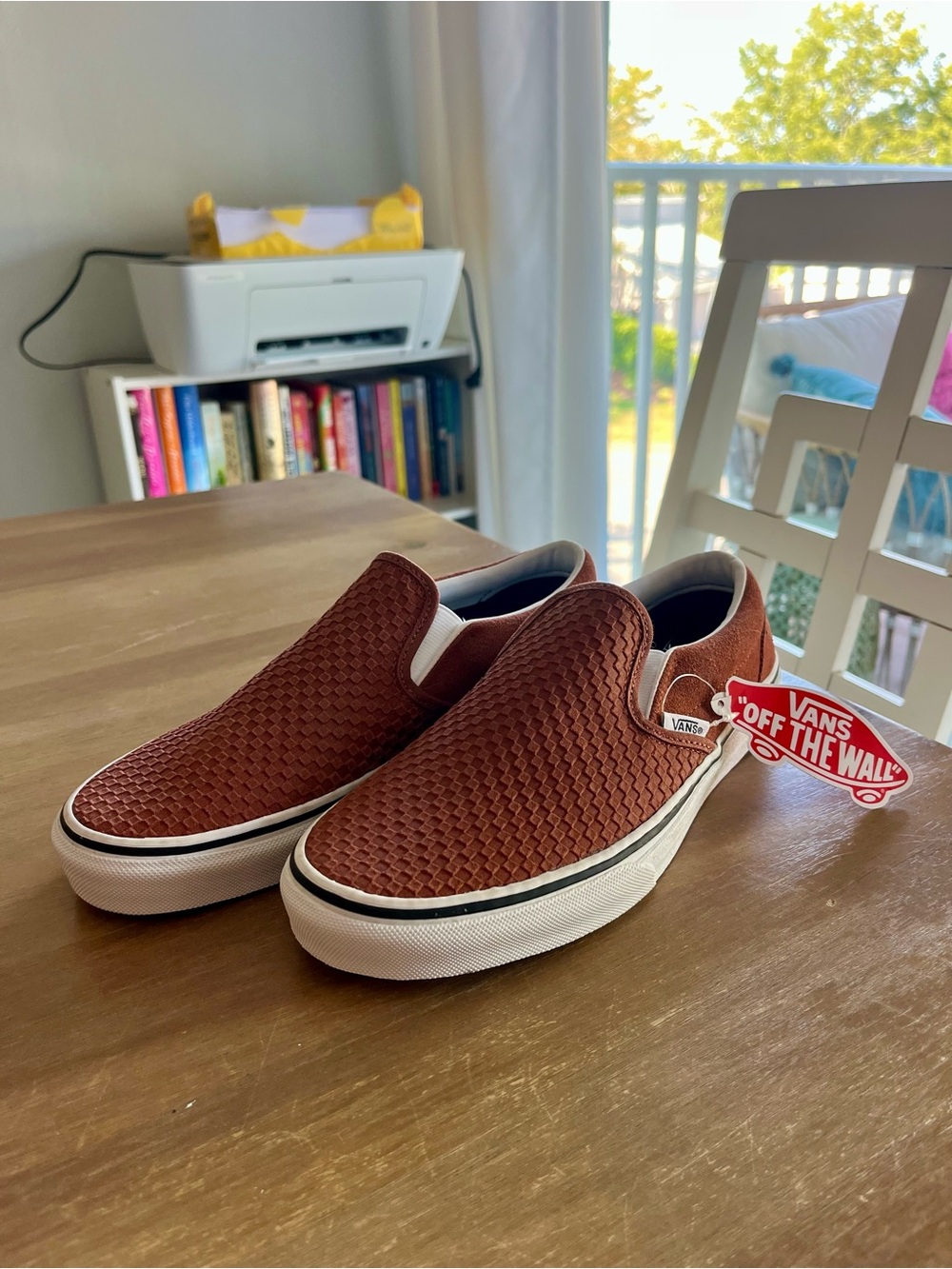 Vans Classic Slip-On Woven Suede Shoes Brown Women’s 8
